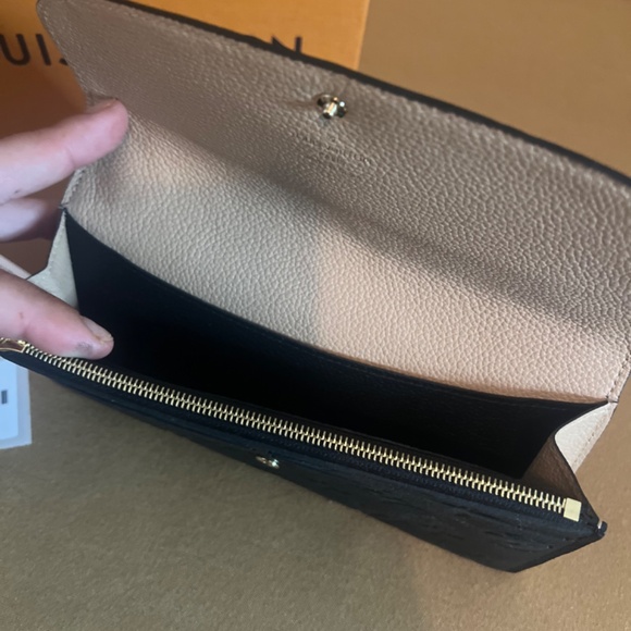 Black Monogram Emilie Wallet - Picture 3 of 5